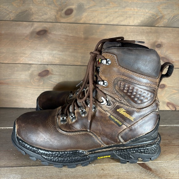 throrogood infinity FD mens size 8.5 shoes brown leather waterproof work boots